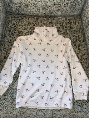 Little English Floral Turtleneck Long Sleeve Top